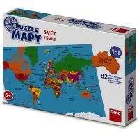 Dino Puzzle Mapa světa 82 dílků 2