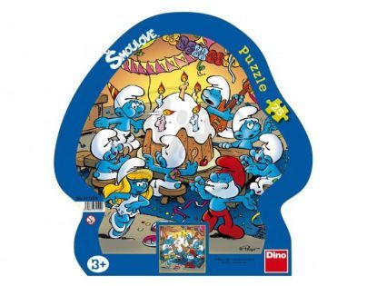 DINO 311244 - Šmoulové oslava tvarové puzzle 21D