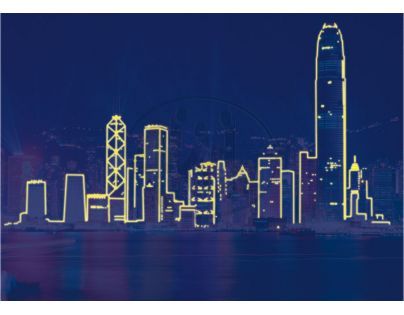 Dino Puzzle Neon Hong Kong 1000dílků