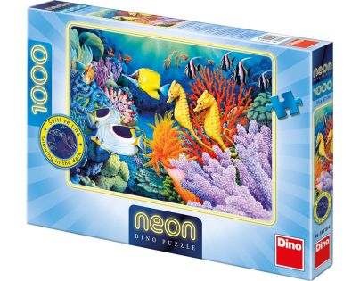 Dino Puzzle Neon Život pod mořem 1000 dílků
