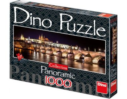 Dino Puzzle Collection Panoramic Hradčany v noci 1000 dílků