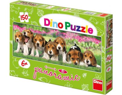 Dino Puzzle Panoramic Psi Bíglové 150 dílků