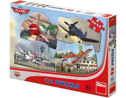 Dino 333086 - Puzzle Planes 4 x 54 dílků v krabici