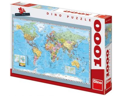 Dino Puzzle Politická mapa světa 1000 dílků