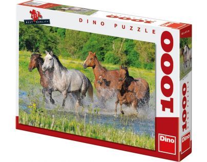 Dino Puzzle Stádo koní 1000 dílků