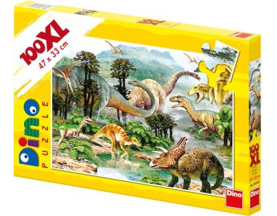 Dino Puzzle Život dinosaurů 100 XL dílků