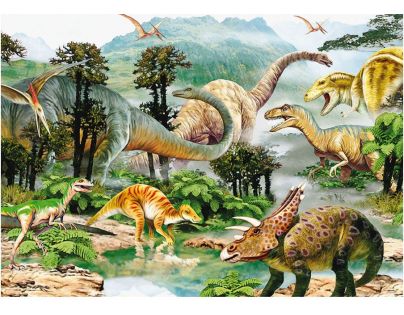 Dino Puzzle Život dinosaurů 100 XL dílků