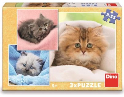 Dino Roztomilá koťátka 3 x 55 puzzle