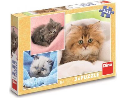 Dino Roztomilá koťátka 3 x 55 puzzle