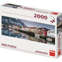 Dino Puzzle panoramic Rybářská vesnice 2000 dílků 2