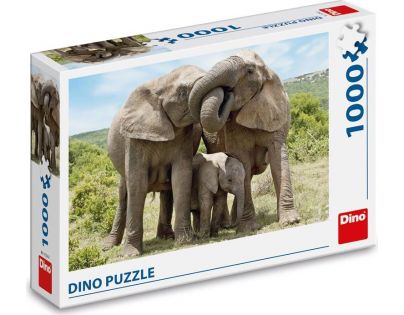 Dino Puzzle Sloní rodina 1000 dílků