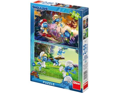 Dino Šmoulové Výprava 2 x 66 dílků puzzle