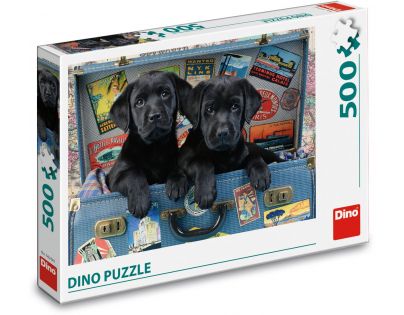 Dino Puzzle Štěňata v kufru 500 dílků