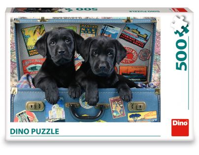 Dino Puzzle Štěňata v kufru 500 dílků