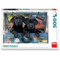 Dino Puzzle Štěňata v kufru 500 dílků 3