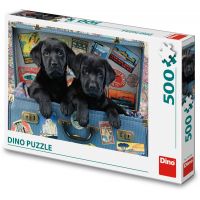 Dino Puzzle Štěňata v kufru 500 dílků 4
