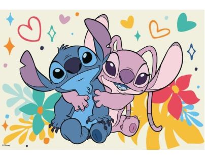 Dino Stitch a Angel puzzle 24 dílků FSC