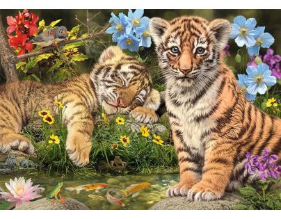 Dino Puzzle Secret collection Mláďata tygrů 1000 dílků