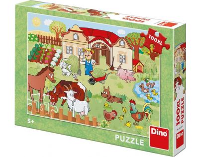 Dino Puzzle Zvířátka na statku 100 XL dílků
