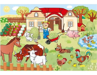 Dino Puzzle Zvířátka na statku 100 XL dílků