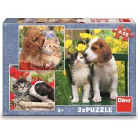 Dino Puzzle Zvířecí kamarádi 3 x 55 dílků 5