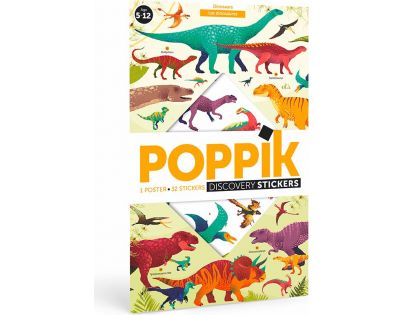 Poppik Samolepkový plakát vzdělávací Dinosauři