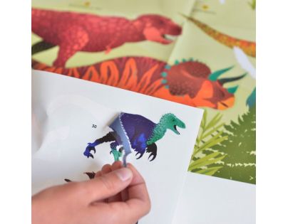 Poppik Samolepkový plakát vzdělávací Dinosauři