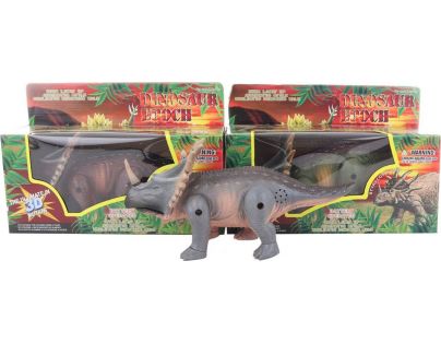 Dinosaurus 3 barvy chodící se zvukem