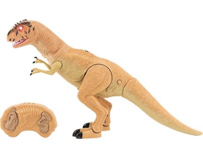 Dinosaurus chodící IC velociraptor 50 cm se zvuky a světly oranžový
