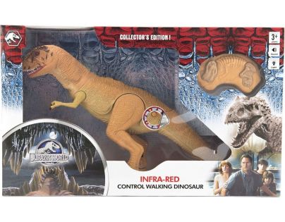 Dinosaurus chodící IC velociraptor 50 cm se zvuky a světly oranžový