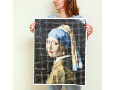 Poppik Samolepkový plakát Dívka s perlovými náušnicemi