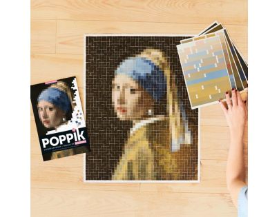 Poppik Samolepkový plakát Dívka s perlovými náušnicemi