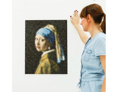 Poppik Samolepkový plakát Dívka s perlovými náušnicemi