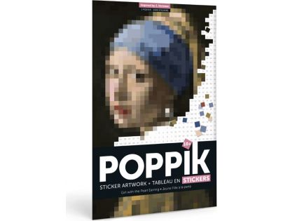 Poppik Samolepkový plakát Dívka s perlovými náušnicemi