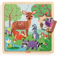 Djeco Puzzle dřevěné Lesní zvířátka 16 dílků