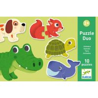 Djeco Puzzle duo Zvířátka 20 dílků 2