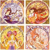 Djeco Inspired by Alfons Mucha Pískování se třpytkami 2