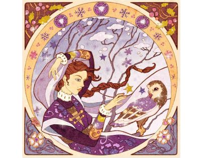 Djeco Inspired by Alfons Mucha Pískování se třpytkami