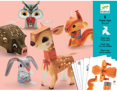 Djeco Origami skládačka Lesní zvířátka