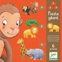 Djeco Puzzle gigant Kamarádi z Jungle 19 dílků 4