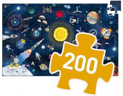 Djeco Puzzle Vesmír s popisem 200 dílků