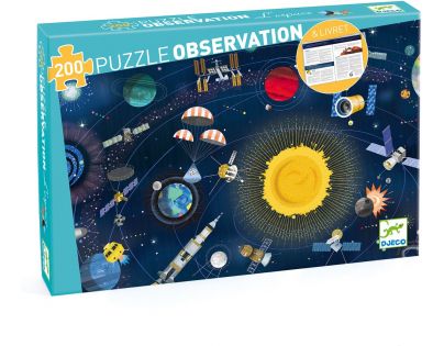 Djeco Puzzle Vesmír s popisem 200 dílků