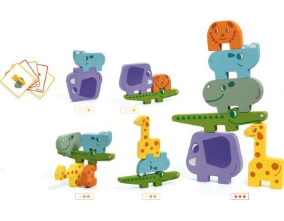 Djeco Puzzle kostky Zvířátka ze ZOO 6 dílků