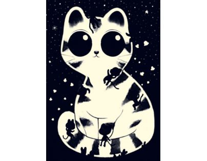 Djeco Puzzle svítící Kočka 50 dílků