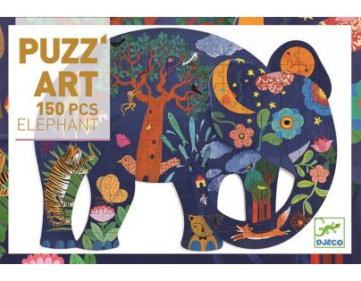 Djeco Puzzle velké Pohádkový slon 150 dílků