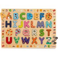 Djeco Vkládací puzzle abeceda se zvířátky
