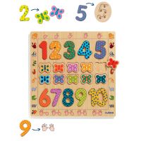 Djeco Puzzle vkládací Počítaní s motýlky 8 dílků 2