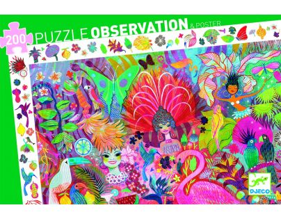 Djeco Puzzle vyhledávací Karneval v Riu 200 dílků