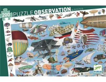 Djeco Puzzle vyhledávací Vzdušná doprava 200 dílků