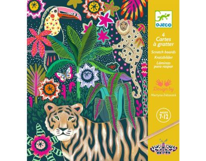 Djeco Vyškrabávací obrázky Džungle